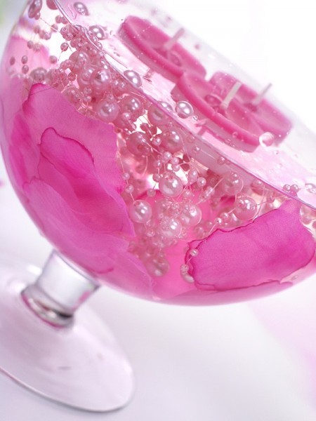 5 guirnaldas de perlas Sissi rosa claro 1.3m