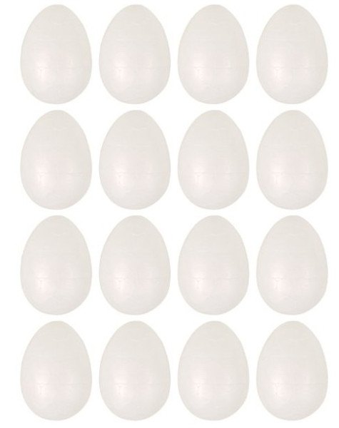 16 uova di schiuma bianca per la lavorazione di 4 cm
