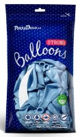 Vorschau: 50 Partystar metallic Ballons pastellblau 23cm