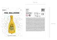 Oversigt: VIP nytårs champagne folie ballon 32 x 82 cm