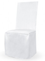 Vista previa: Funda de silla decorativa blanco mate