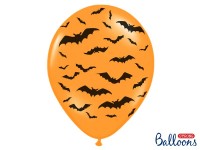 6 Halloween bat balloner 30 cm