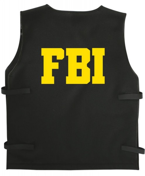 Chaleco negro de investigador secreto del FBI