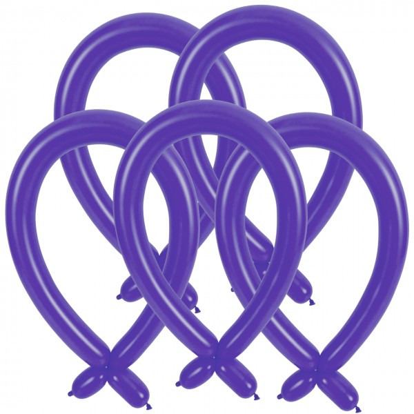 100 purple modeling balloons