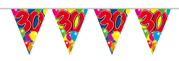 Palloncino pennant 30 ° compleanno 10m