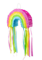 Vorschau: Fransen Regenbogen Zieh-Piñata 30cm