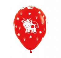 Preview: 5 colorful farm balloons 30cm