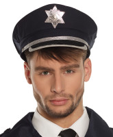 Blauwe politieagent hoed