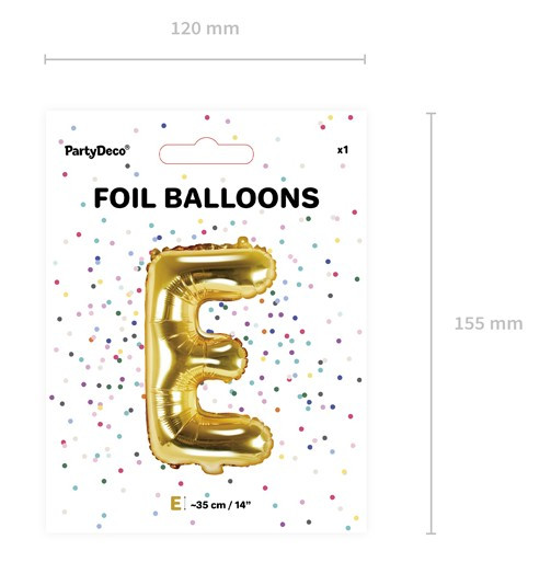 Folienballon E gold 35cm 6