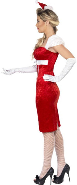 Seksowny damski kostium Świętego Mikołaja czerwono-biały 3