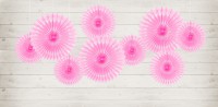 Anteprima: 3 rosette di carta per partylover rosa