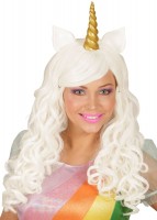 Preview: White Unita Unicorn Lady Wig