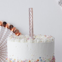 Vista previa: 3 bengalas para tarta Rosy Party 16cm