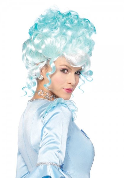 Light blue baroque wig Romina 2