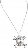 Preview: Glittering skull necklace silver