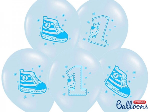 50 zabawnych balonów na 1.urodziny 30 cm 2
