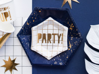 Vorschau: 6 Partynacht Pappteller weiß 12,5cm