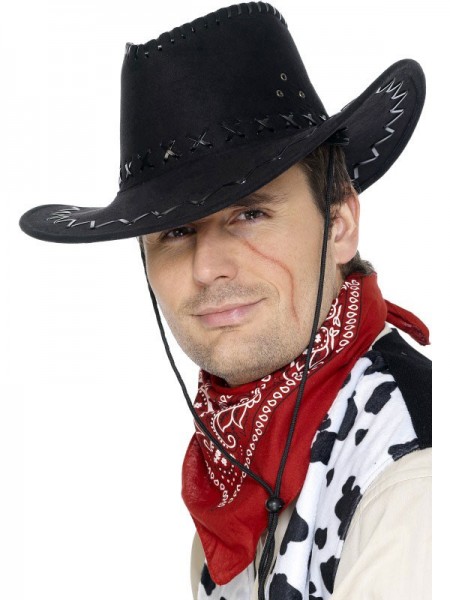 Cappello da cowboy in simil-pelle scamosciata