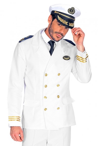 White-gold captain's jacket for men