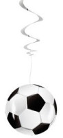 3 football party spiral hangers