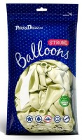 Widok: 10 metalowych balonów Partystar kremowy 27 cm