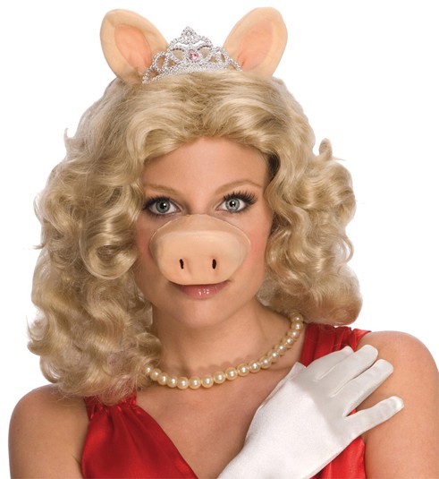 Included: Wig with diadem pig nose.