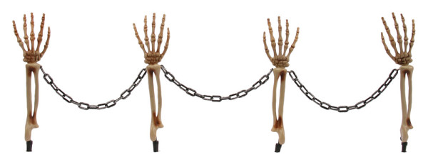 Dekoracja zewnętrzna 4 szkieletowe ramiona w łańcuchach