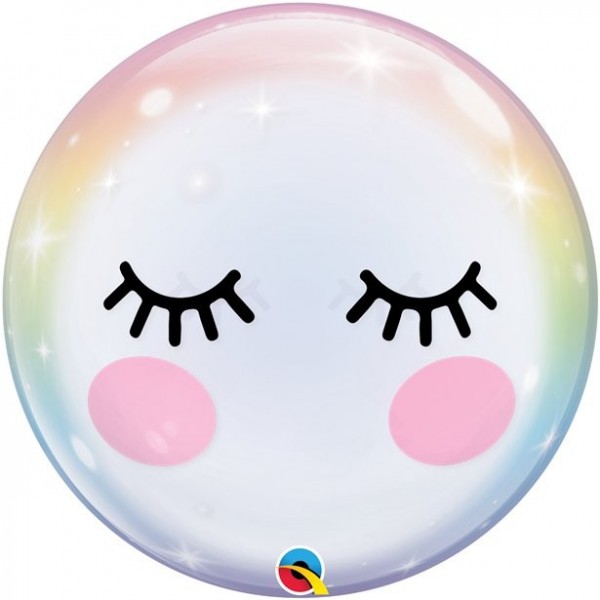 Bubble balloon with eyelashes 56cm