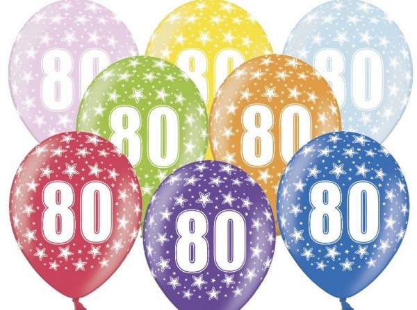 50 Wild 80th Birthday Luftballons 30cm