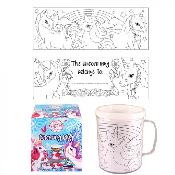 Unicorn cup for coloring
