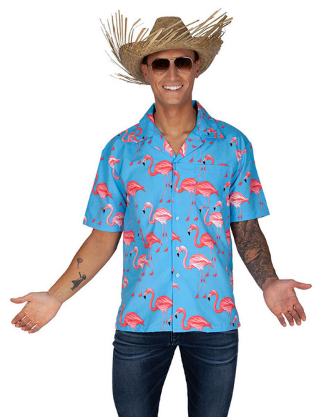 Chemise Hawaïenne Flamingo pour homme