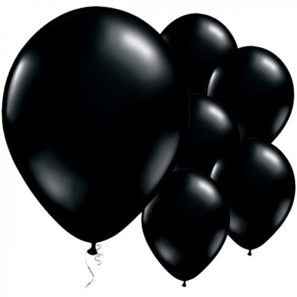 25 schwarze Latexballons Finster 28cm