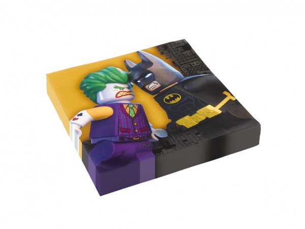 20 servilletas de película Lego Batman Joker vs. hombre murciélago