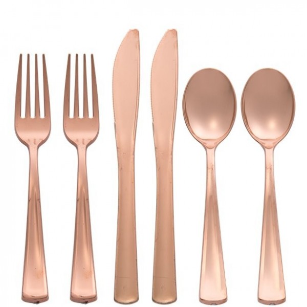 Rose gold cutlery set Basel 32 pieces