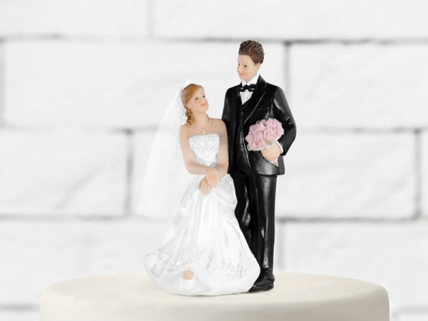 Figurine de gâteau mariée assise 13,5 cm