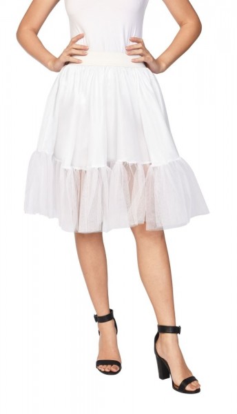 Petticoat Skirt for Women White