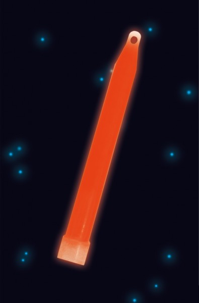 Power glowstick met snoer 15cm rood