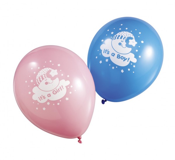 5 Baby Boy Taylor Luftballons Hellblau 30cm