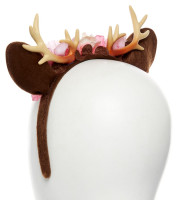Preview: Deer antler headband with flowers