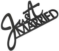 Vorschau: 6 Hochzeit Schwarz-Weiß Just Married Holzausschnitte