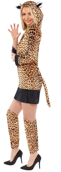 Leoparden Kostüm Katja mit Kapuze 4
