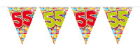 Groovy 55th Birthday Wimpelkette 3m