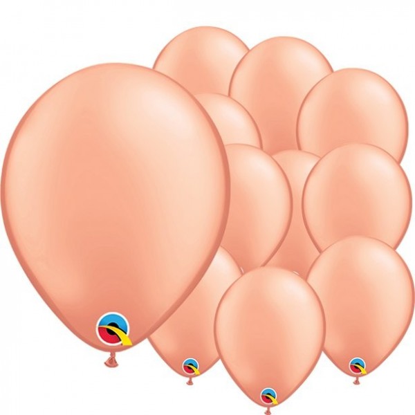 100 balonów lateksowych różowe złoto 12,7cm