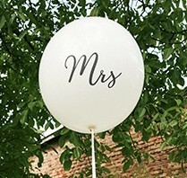 XXL jätteballong Mrs 100cm