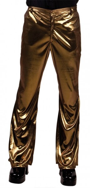 Imprezowe spodnie dzwoneczkowe M / L złote