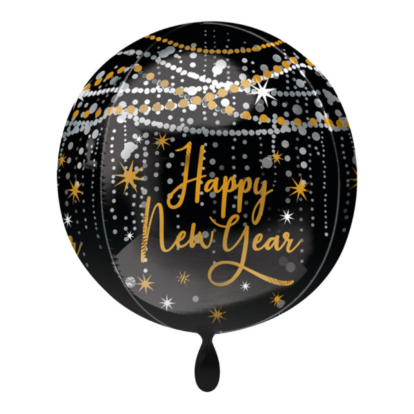 New Year Party Orbz foil balloon 40cm
