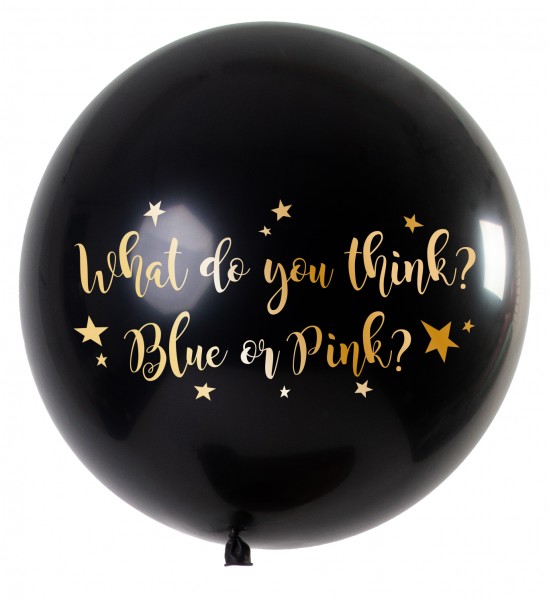 1 latexballong blå eller rosa flicka