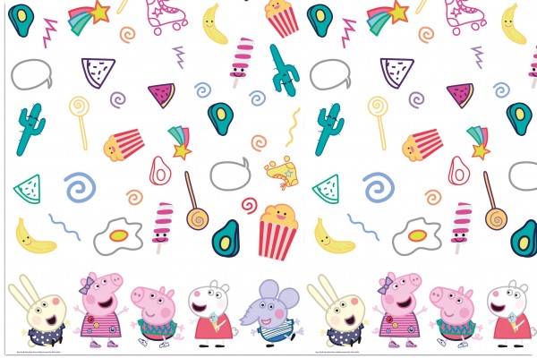 Peppa Pig play day tablecloth 1.8 x 1.2m