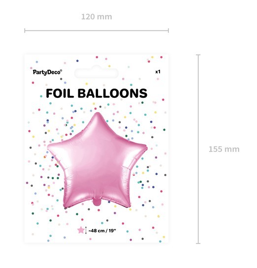 Pink star balloon shimmer 48cm 3