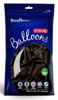 Preview: 100 Partystar metallic balloons brown 12cm
